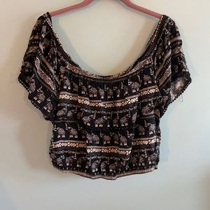 Crop top off the shoulder top